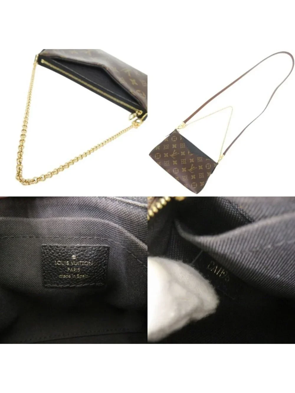 Louis Vuitton Pallas Clutch Monogram Shoulder Bag